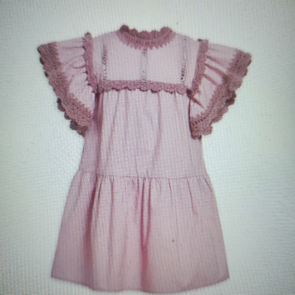 NWT Sea New York Girls Lilac Crochet Combo dress sz 8